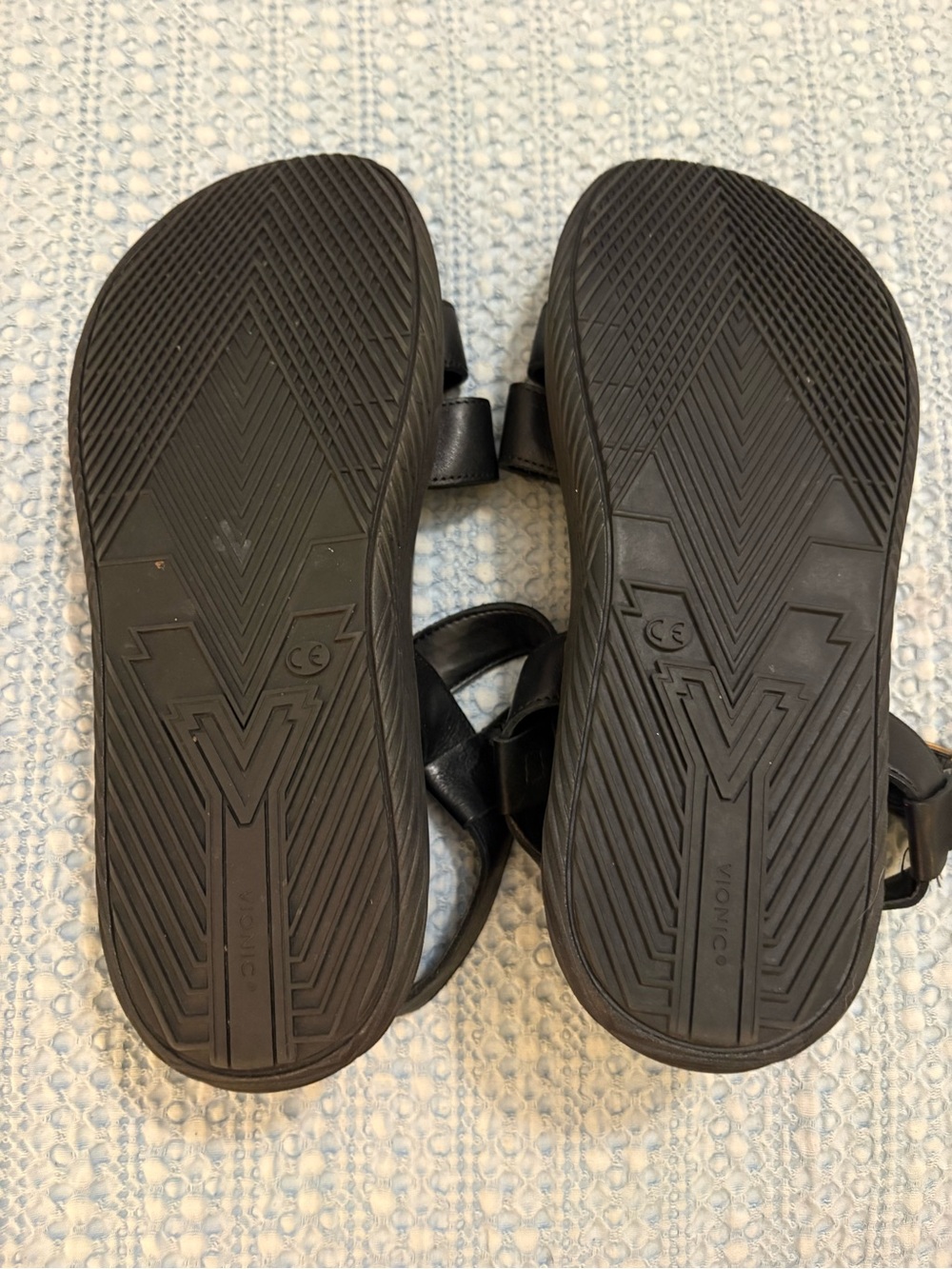 Vionic Solana Black Leather Strappy Platform Sandals Size 9.5 - Picture 8 of 13